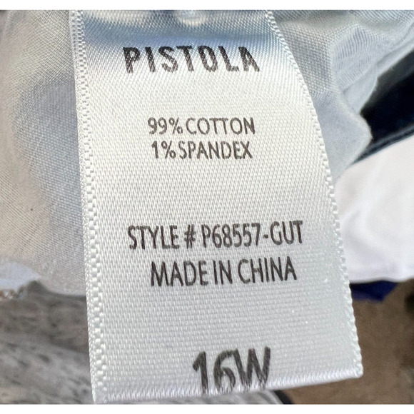 Pistola Skinny Jeans Distressed High Waisted Plus Size 16W - Picture 12 of 13